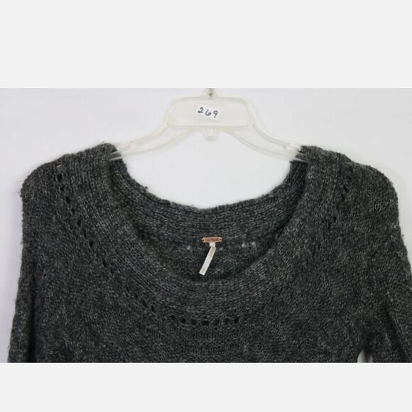 FREE PEOPLE CHUNKY CABLE KNIT BELL SLEEVE SWEATER DRESS SIZE SMALL - Picture 5 of 6